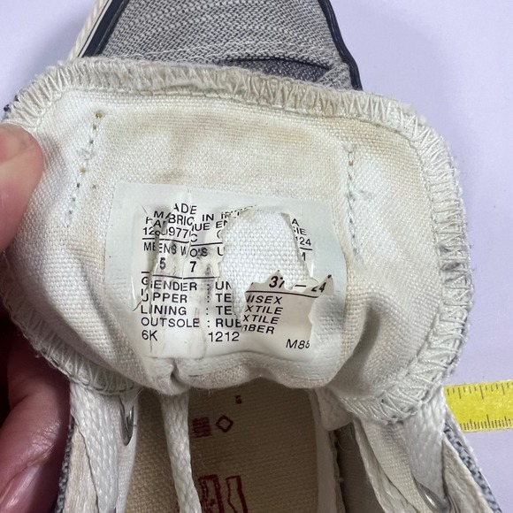 Converse All Star Low Top Gray Denim Sneakers Casual‎ Shoes Unisex W 8 M 6 - Picture 7 of 13